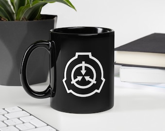SCP Foundation Logo Black Mug Gift for Nerd Geek Gift Coffee Mug for Nerd Coffee Cup Horror Mug for Creepypasta Fan Gift