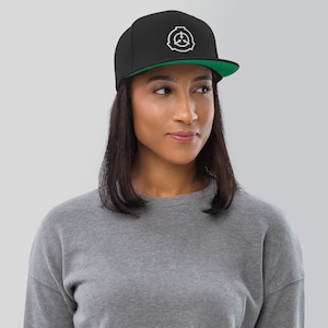 SCP Foundation Logo Snapback Hat, Secure Contain Protect, Nerdy, Geek, Cosplay Cadeau voor Nerd Gift Horror Cosplay Nerd Creepypasta Fan Gift