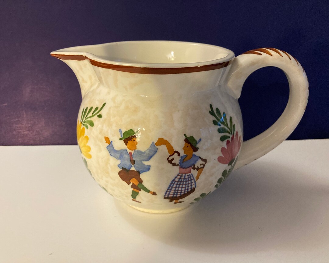 Vintage Alpine Peasant Pitcher Etsy