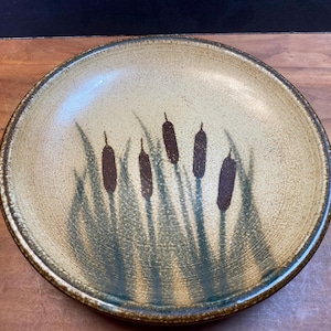 Monroe Salt Works Maine Pottery Cattails 9” Bowl. Rare Find - Etsy