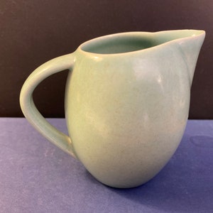 Vintage Mid century Modern Futura Creamer by Ada Westerhult Hoganes Keramik Made in Sweden MCM Seafoam Green