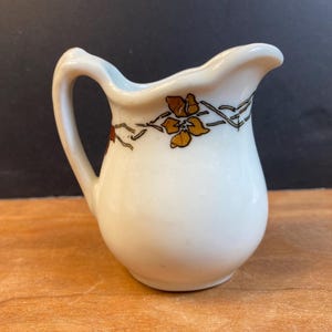 Vintage Ironstone Floral Design Creamer