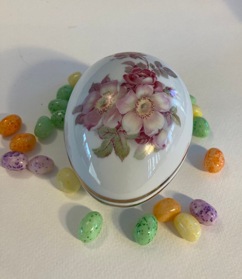 Vintage Bavarian Porcelain Egg