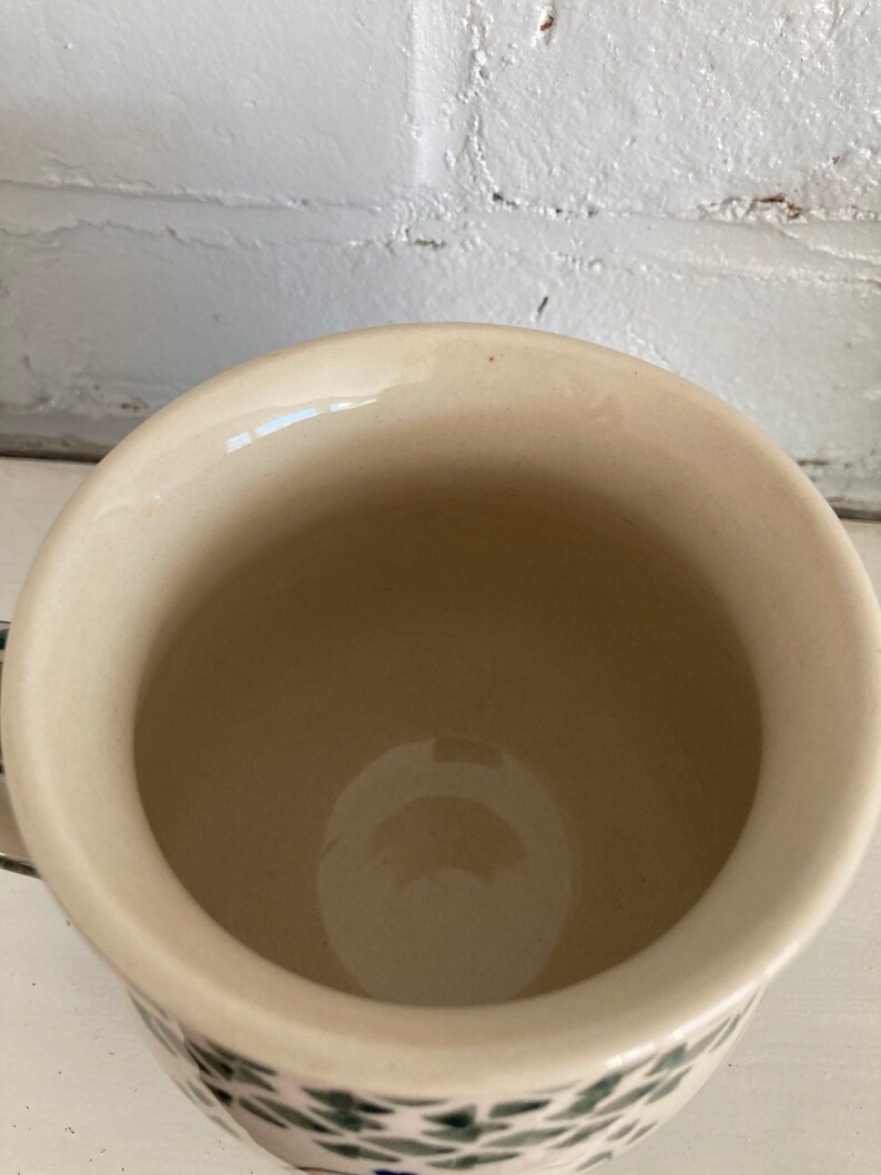 Vintage Boleslawiec Pottery Mug Ceramic With Blue And Green Floral Pattern Hand Made In Poland Art Collectibles Collectibles Delage Com Br