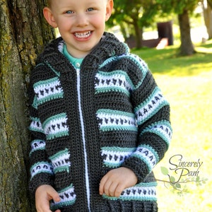 Dylan Child Cardigan Crochet Pattern Pdf - Etsy