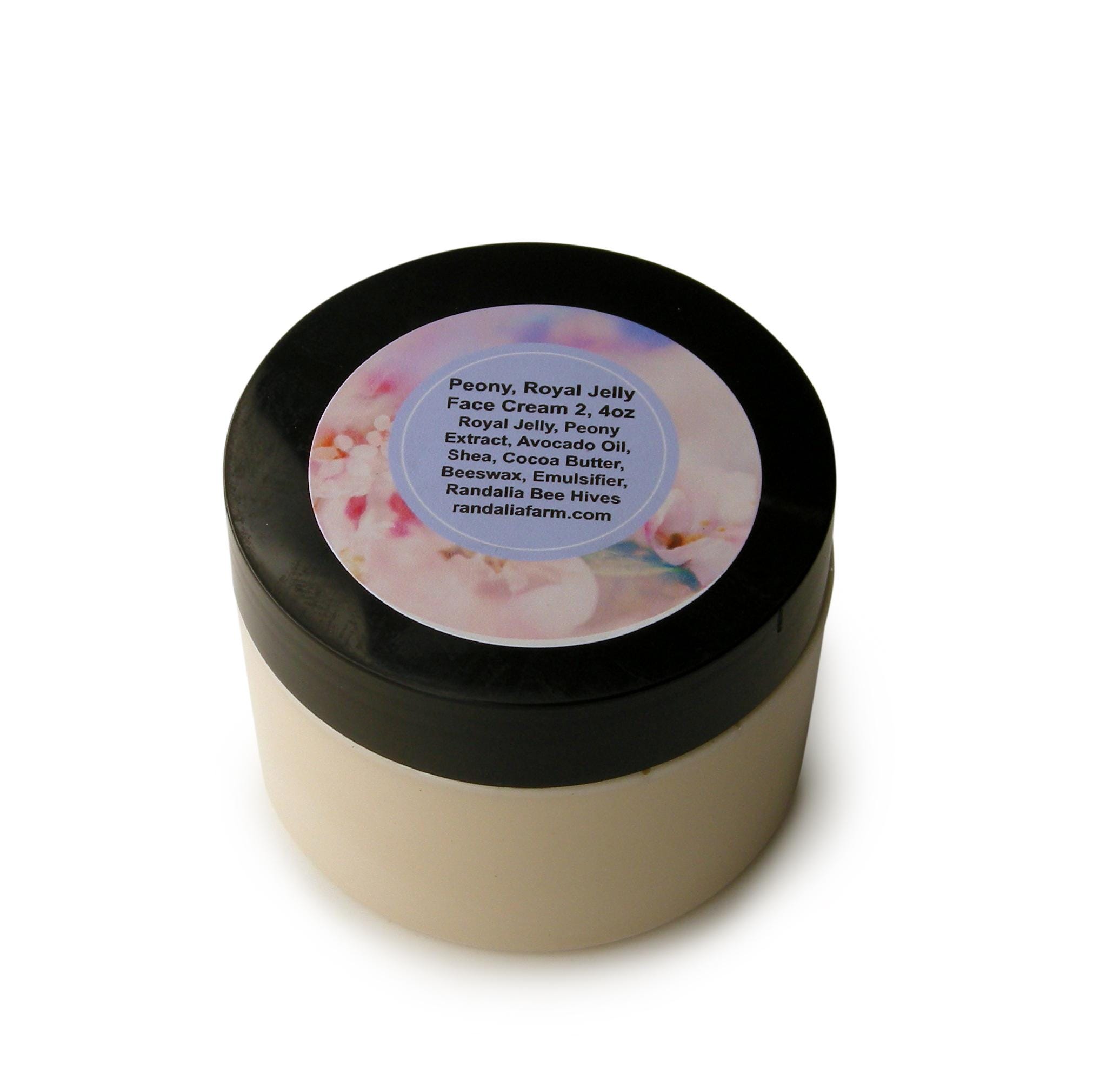 Peony, Royal Jelly Face Cream, 4oz Randalia Be Hives