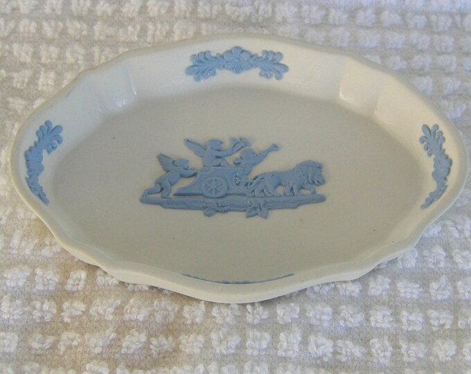 Wedgwood Blue on White Jasperware Figural Pin Dish Etsy