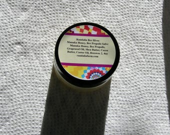 Bee Propolis, Manuka Honey Salve, 4oz, Randalia Bee Hives