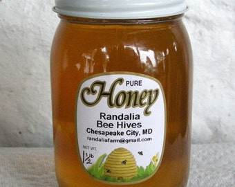 Raw Honey, Randalia Bee Hives, 24 oz