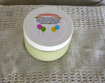 SPF Zinc Oxide, Hemp, Sunscreen Cream, 4oz. Randalia Bee Hives