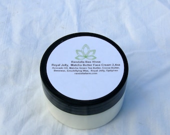 Matcha Green Tea, Royal Jelly Face Cream, 2oz, Randalia Bee Hives