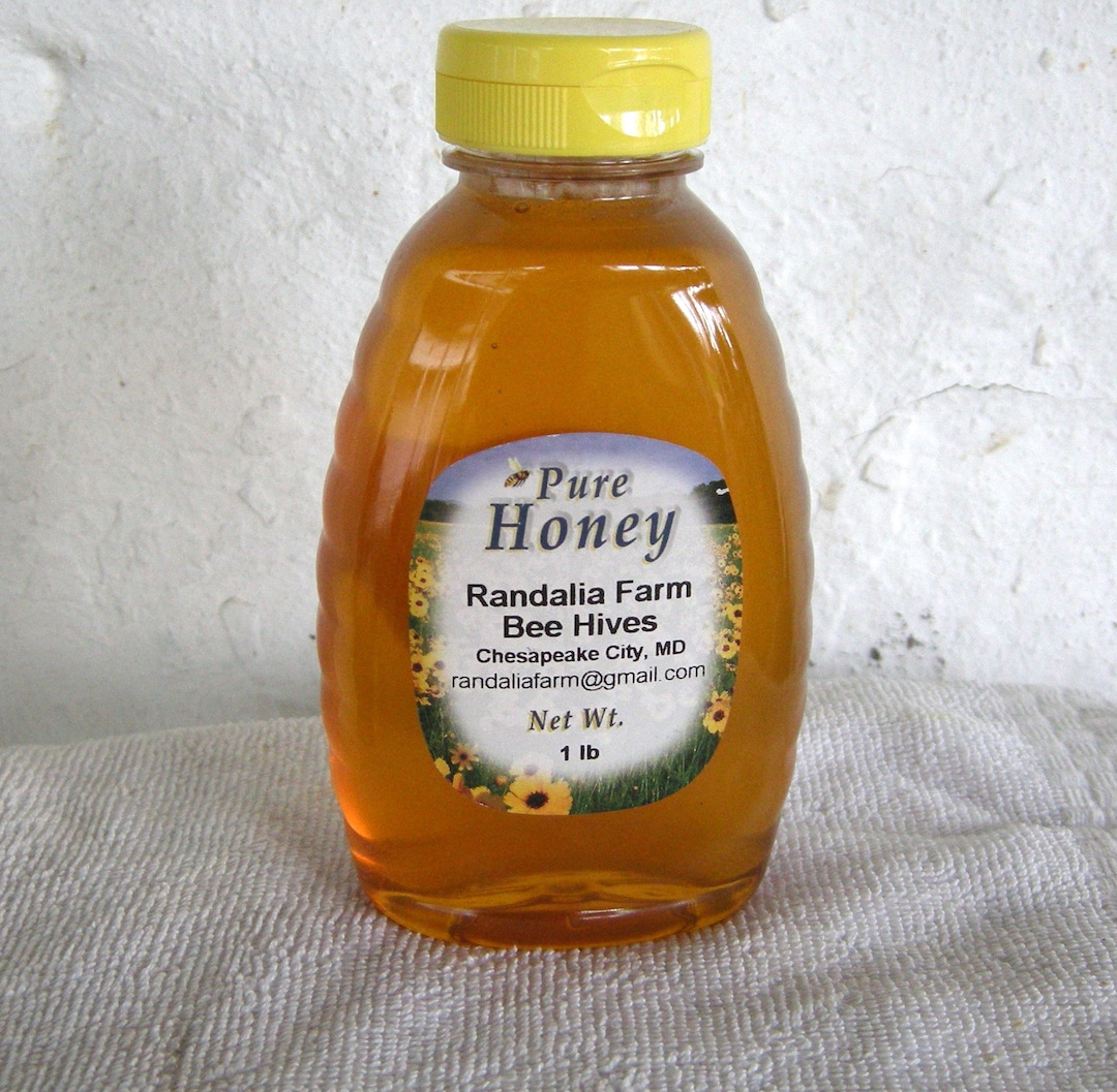 Raw Butter Bean Honey, 16oz. Randalia Bee Hives Etsy