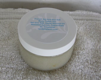 French Sel Gris Sea Salt Body Polish 7oz. Randalia Bee Hives