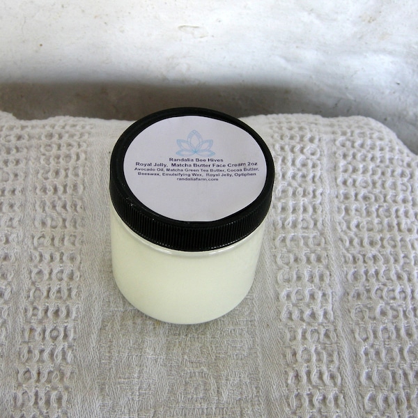 Matcha, Royal Jelly Face Cream, 4oz. Randalia Bee Hives
