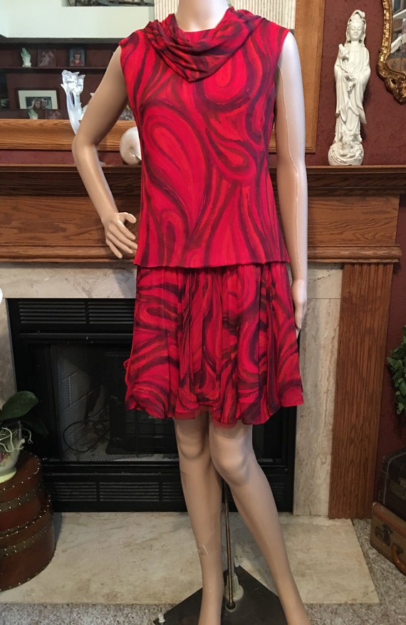 Designer Dress, Jane Andre, Silk Chiffon, Drop Wai