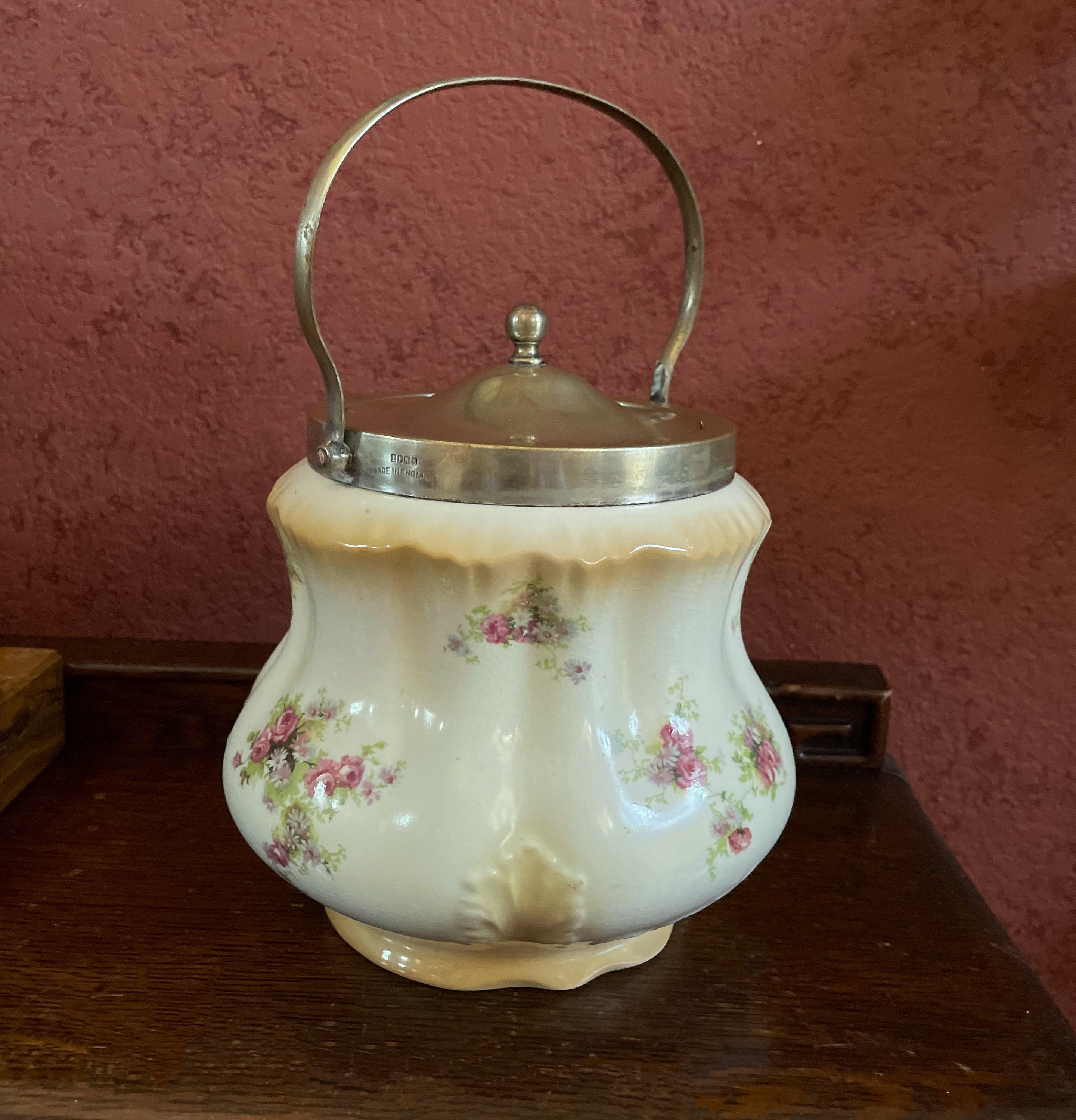 Antique English Biscuit Jar - Etsy