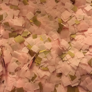 Wedding Confetti / Pink and Metallic Gold Confetti / Biodegradable Confetti / Wedding Decoration / Rose Gold Wedding / Blush and Gold