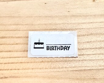 Birthday Cake Planner Sticker - mini journal labels - stickers for calendar - minimalist cake icon planner stickers