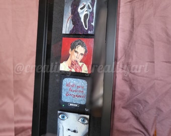 Grito: Caja de sombras acrílica pintada a mano