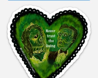 Pegatina de Maitlands: Arte de Barbara y Adam