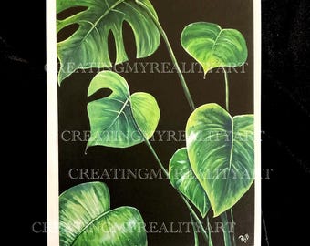 Monstera deliciosa print 5”x 7”