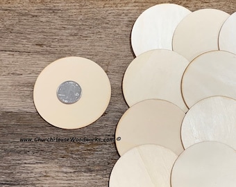 25 - 3 inch wooden craft circles, DIY craft supplies three inch wood circles, wood coins, 3 inch wood disc, rounds, cookies NO HOLES