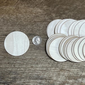 25 pcs 2.5" Wood Circles – Unfinished Birch Blanks – DIY Craft Supply for Painting, Tags, Signs, Projects (No Holes) 2-1/2 inch