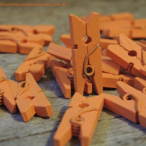 Mini Clothespins, Wood Clothespins, FUCHSIA, Tiny Clothespins