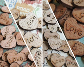 Wood Heart Cutout With Holes Set of 50 Mini Wooden Hearts With Holes Mini Heart Tags Small Wooden Hearts 1 Inch Heart