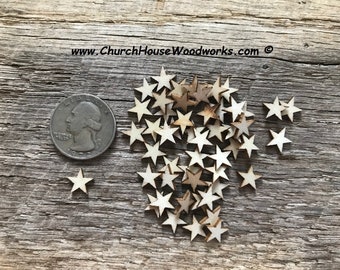 Mini Wood Stars Etsy