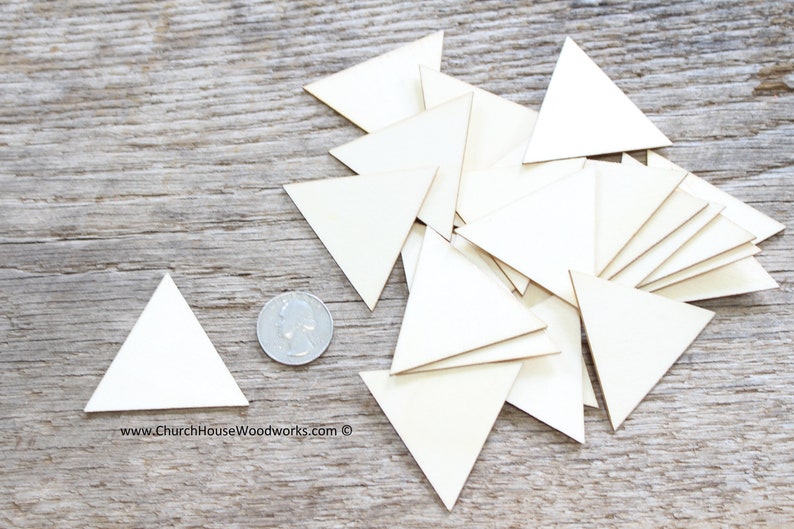 wood shapes DIY craft supplies two inch wood equilateral triangle 25 blank 2 inch wooden craft TRIANGLES