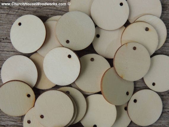 2 Wood Circle 2.25'' Diameter Unfinished Wood for Crafts, Wooden