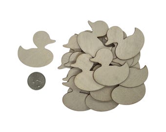 25 Wood Duck Cutouts – 2" Unfinished Birch Blanks – DIY Craft Supply for Baby Showers, Tags, Scrapbooking, Crafts