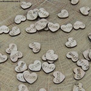 50 Tiny Mini Wood Hearts- DIY Crafts Rustic Weddings – Church House  Woodworks