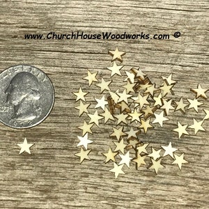 50 pcs 1/4&quot; Tiny Star Wood Cutouts – Unfinished Birch Veneer Blanks – DIY Craft Supply for Wood Flags, Scrapbooks, Painting Projects 0.25&quot;