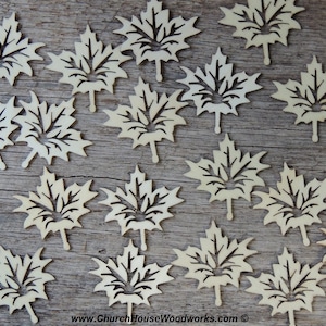 Maple Leaf Wooden Craft Shapes - Perfect For Crafts – Laserworksuk