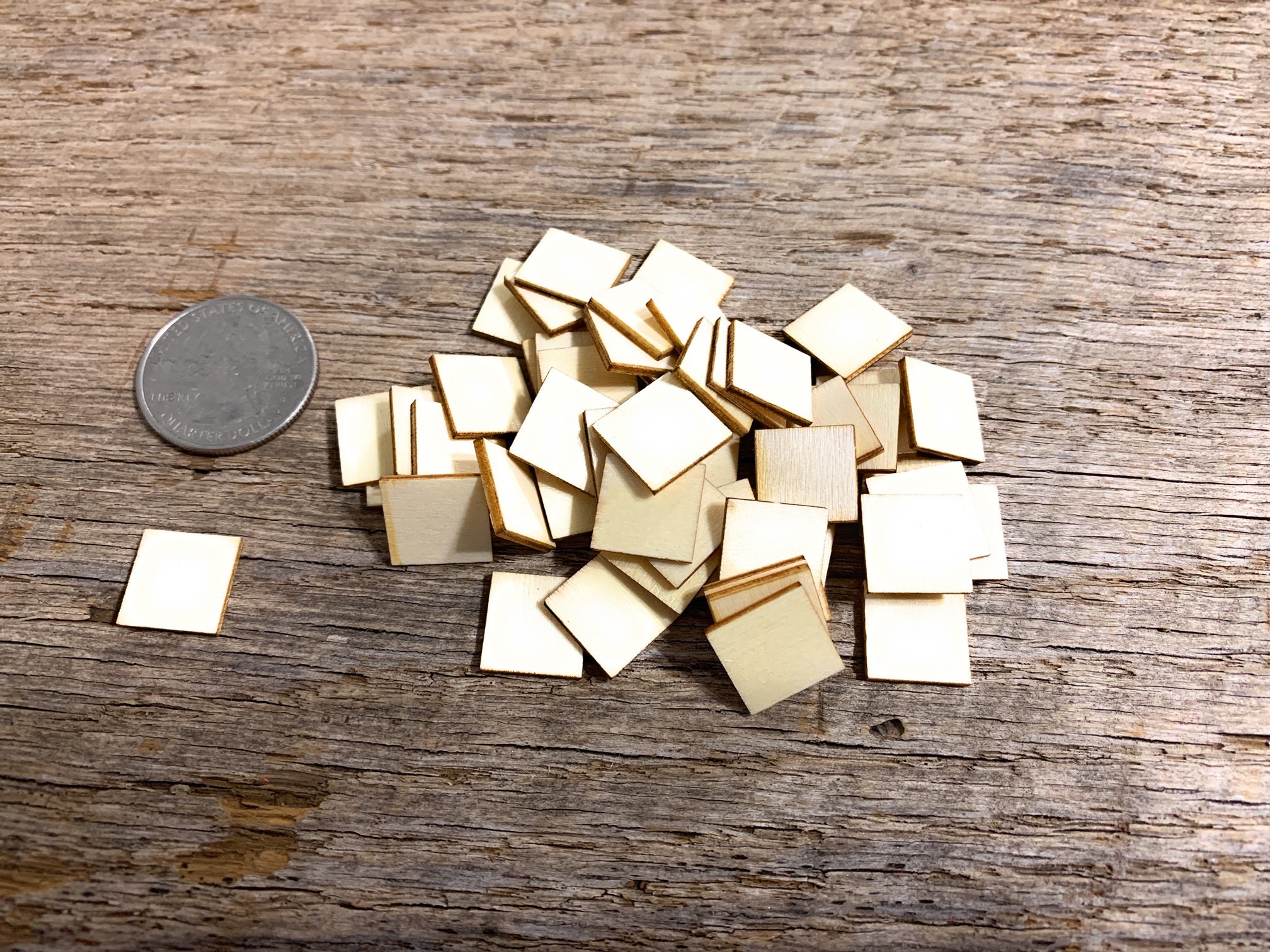 50 blank 1/2 inch wooden craft squares DIY craft supplies | Etsy