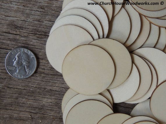 300 Pieces 1.5 Inch Unfinished round Wood Slices round Wooden Discs Wood  Circles