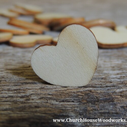 Rustic Wood Heart Confetti For Weddings - Engraved Zambia