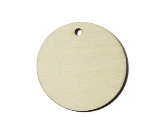 25 qty 2 inch wooden TAG craft circles, DIY craft supplies two inch wood circles, wood coins, wood disk, rounds, cookies, with hole