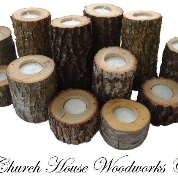 Tree Branch Candle Holders, Rustic Wedding Candle Holders, Rustic Wedding Centerpieces, Wood Candle Centerpieces