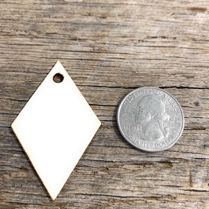 2 inch wood diamond shape earring blanks tags ear ring crafts