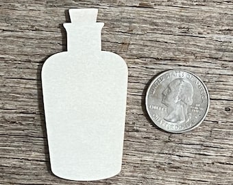 25 recortes de madera de 6,35 cm para botellas de poción de Halloween. Piezas sin terminar de chapa de abedul. Suministros para manualidades de otoño, Halloween y scrapbooking.