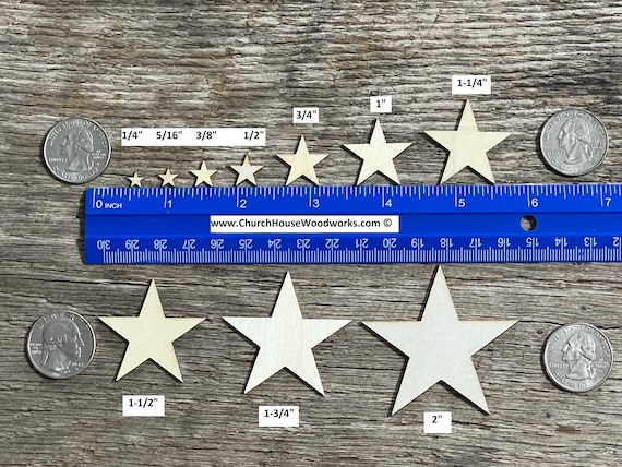 1 Wooden Star, 3/16 Thick