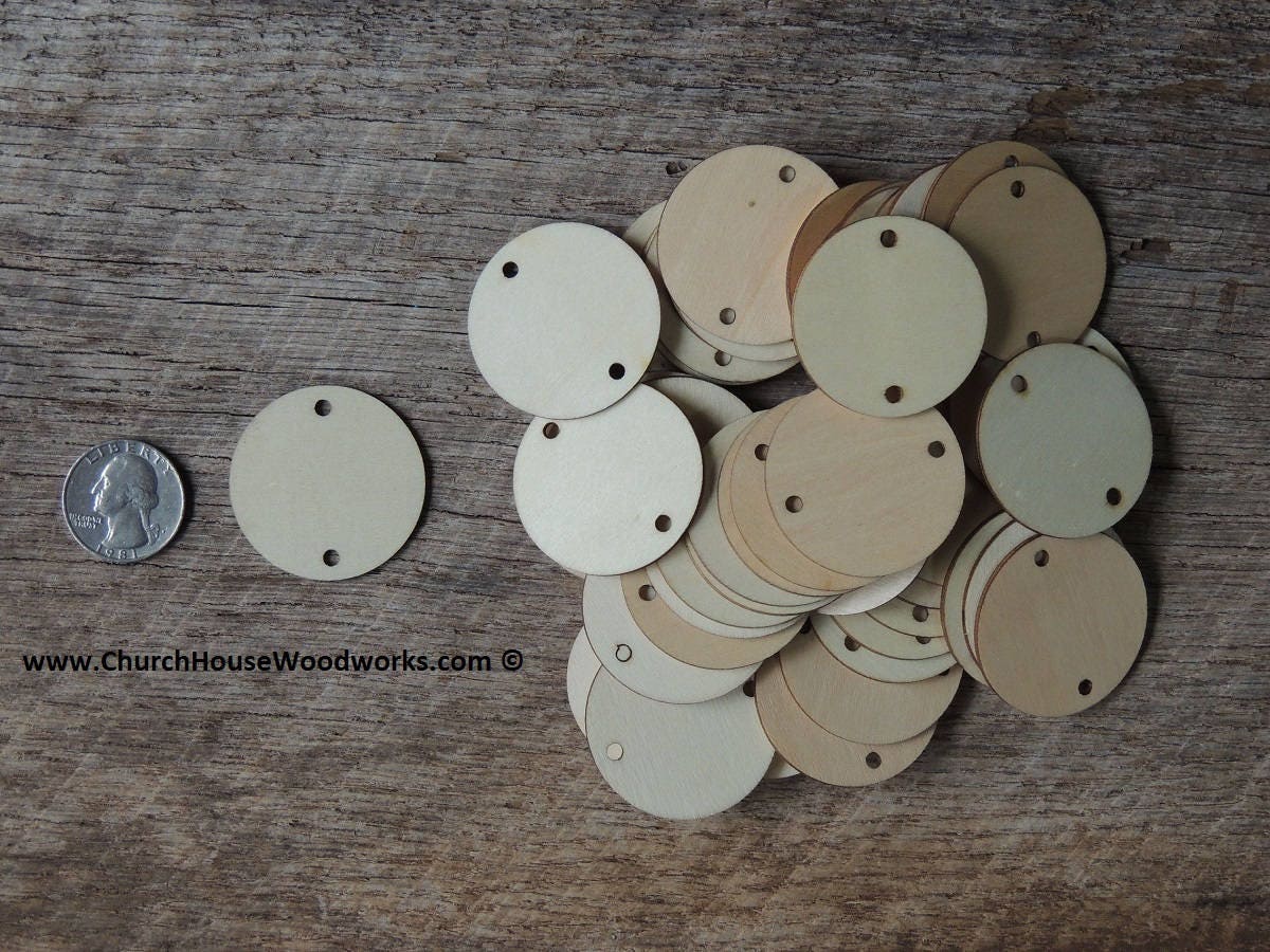 1.5 Inch Wood Circles, 1/4 Inch Thick Birch 1 1/2 Inch Diameter Birch Wood  Rounds, Craft Supplies, DIY Wooden Circles for Crafting 