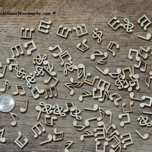 100 Music Note Wood Cutouts – Unfinished Birch Blanks – DIY Craft Supply for Scrapbooking, Crafting, Projects, Art