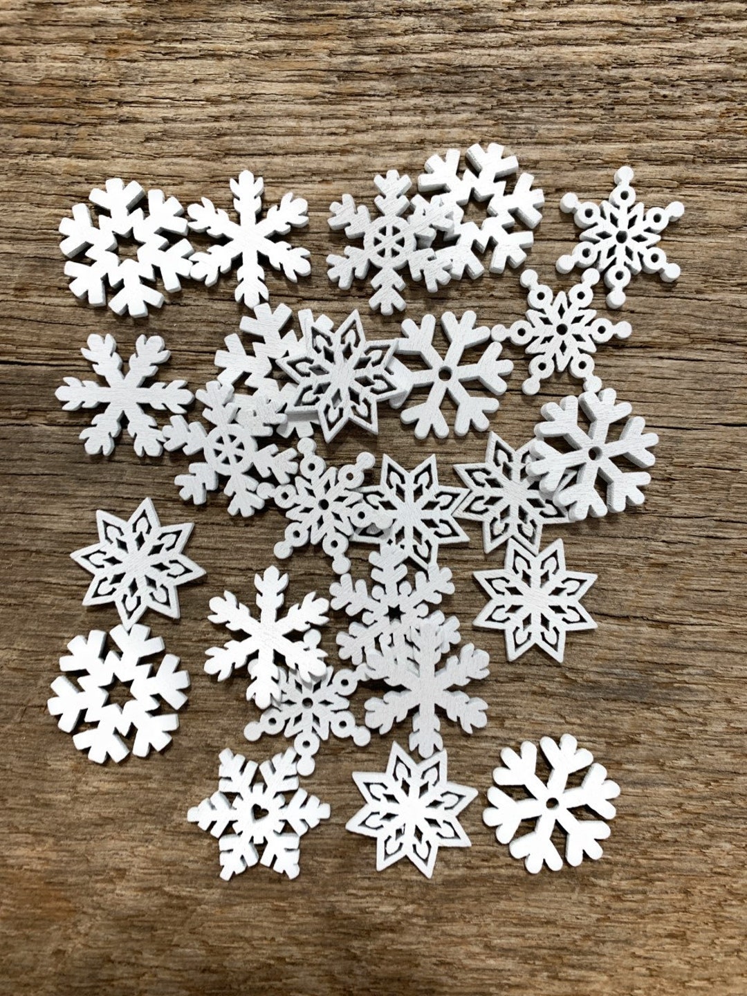 Christmas 8in Wood Snowflake Decor, Christmas Wood Snowflake Decor