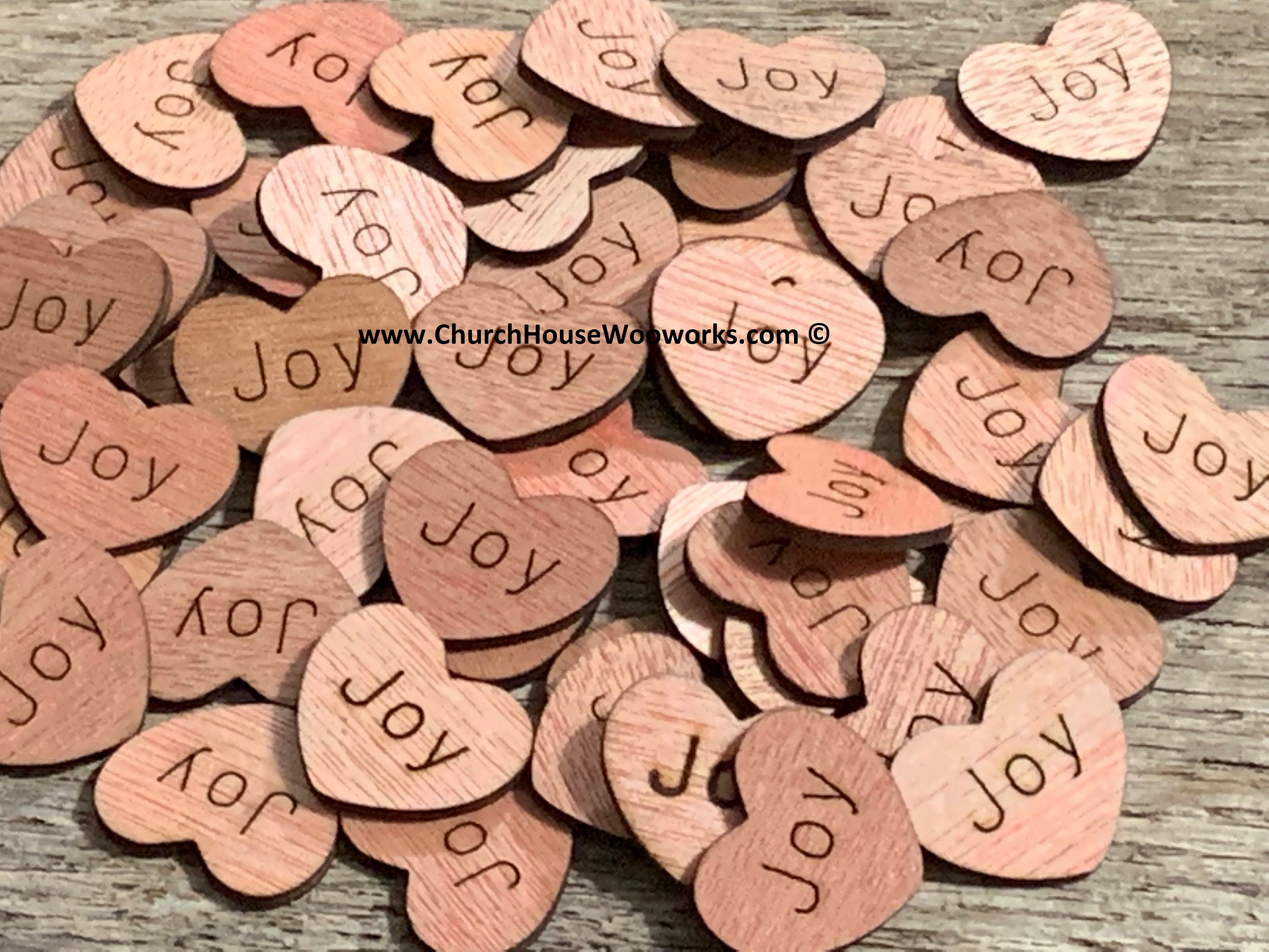 100 JOY 1 Wood Hearts Wood Confetti Laser Engraved Love Hearts Rustic Wedding Decor Table Decorations Small Wooden Hearts