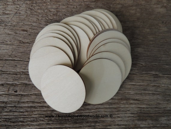 200 Pieces Unfinished Wood Circles with Holes, 2 Inch Wood Circles for  Crafts, Small Round Wooden Discs Wood Blanks Round Cutouts Ornaments Slices  for