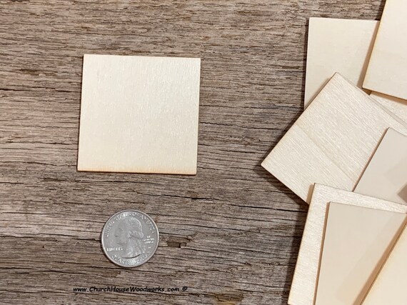 25 Unfinished Laser Cut Wood Squares 3 inch wood square Holiday Craft  supplies